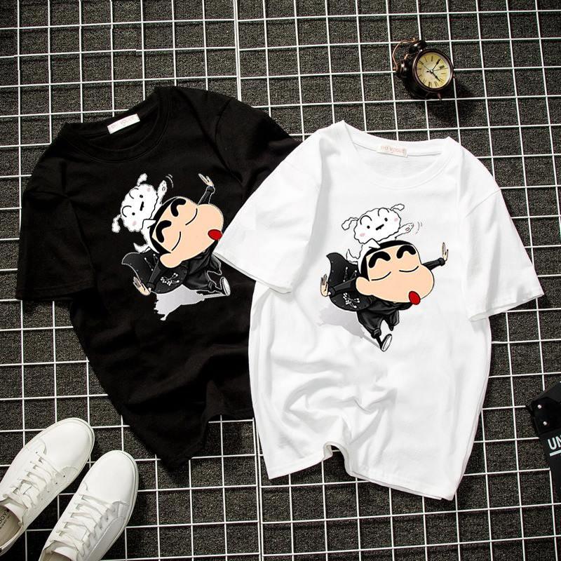 Áo thun unisex form rộng cậu bé bút chì dễ thương vải dày mịn 2019T2125
