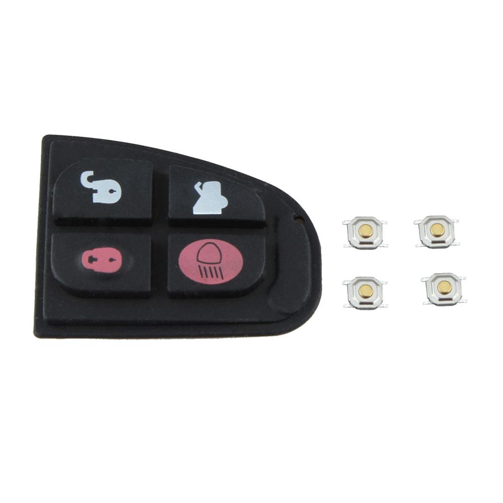 2x4 Button Remote Key Fob Case Rubber Pad for Jaguar X Type XF E S