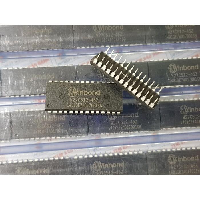 Combo 2 chiếc W27C512-45Z, W27C512-45 EEPROM IC WINBOND DIP-28 hàng chính hãng