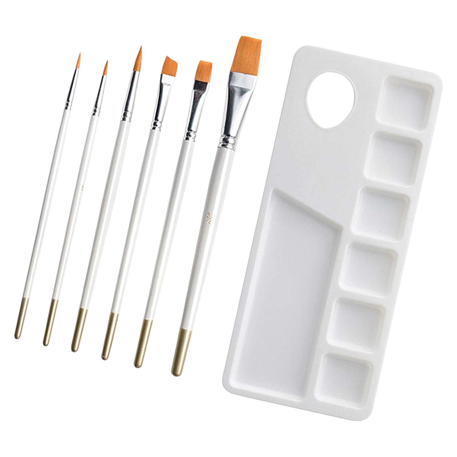 7 Pieces Artist Paint Brushes Durable Accessory Long Handle Paint Brush Pen Set Acrylic Painting Brushes Paintbrushes for Kids Adults Artist