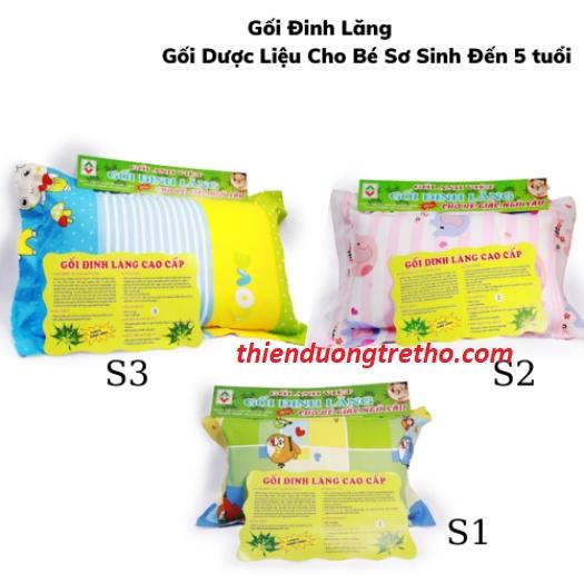 Gối đinh lăng cho bé sơ sinh và trẻ em vỏ cotton cao cấp