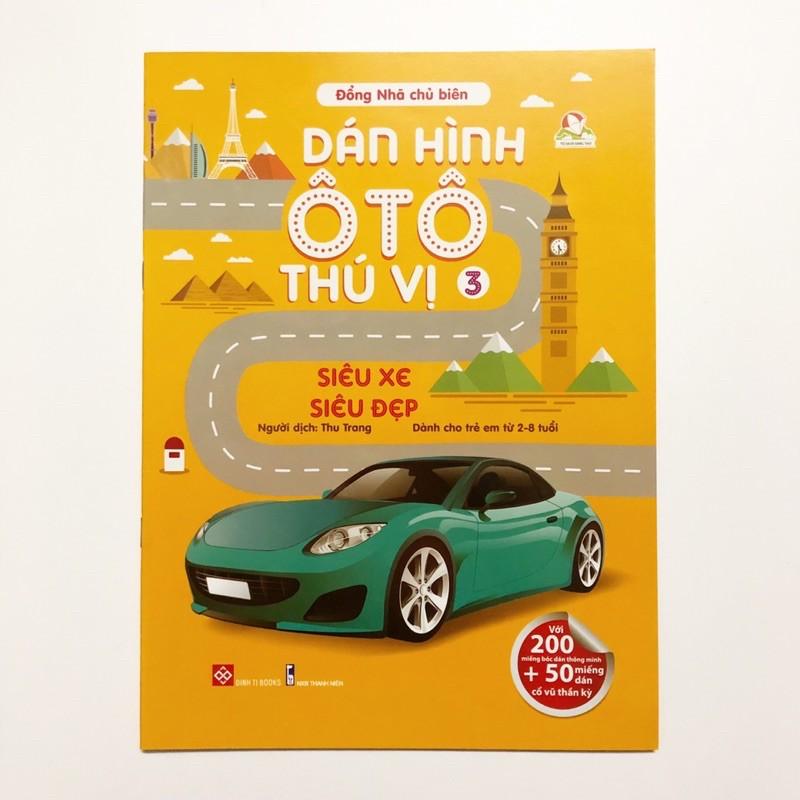 Sách - Dán hình oto siêu xe siêu đẹp