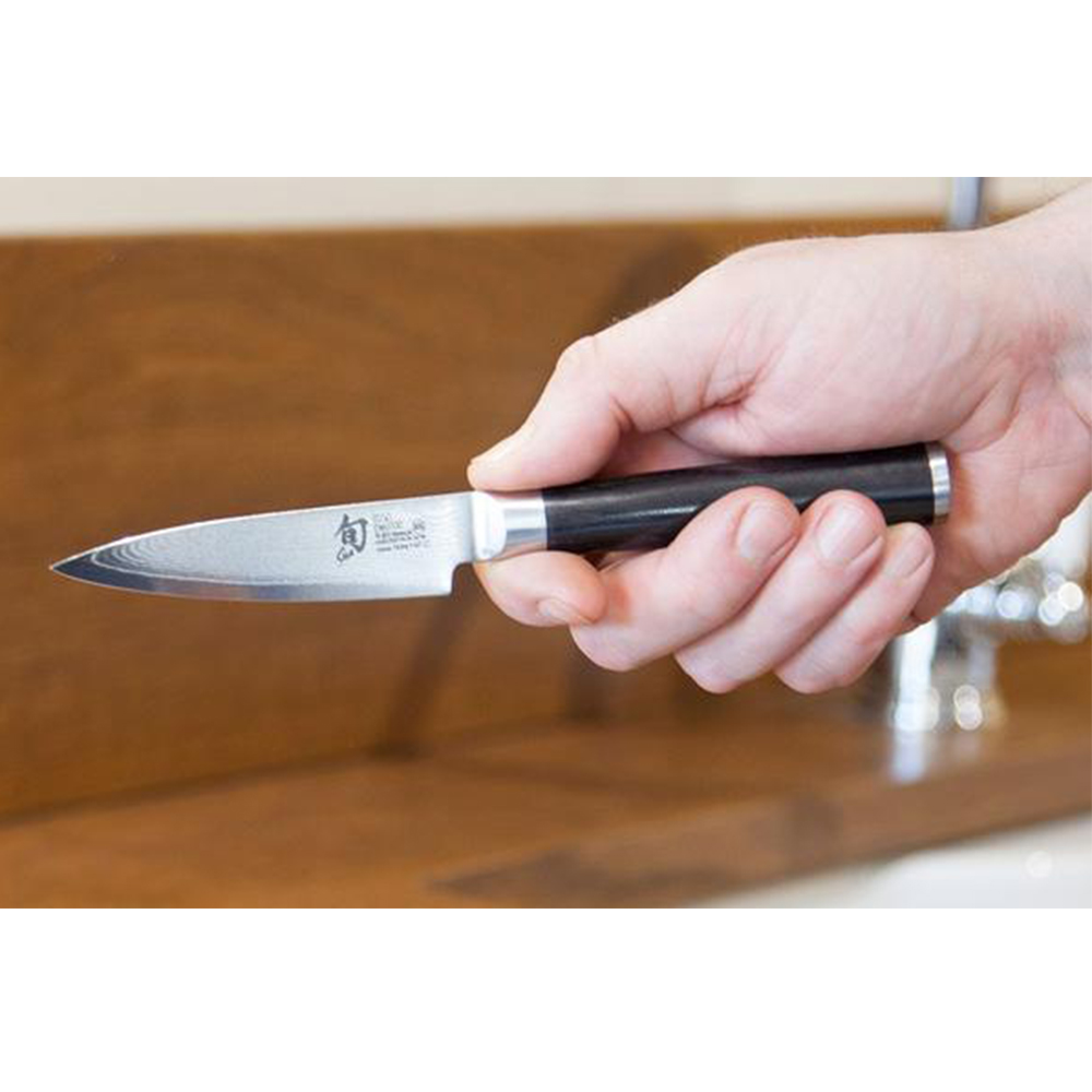 Dao bếp Nhật cao cấp Shun Classic Paring thép Damascus 69 lớp - Dao gọt tỉa hoa quả DM0700 - Dao bếp Nhật chính hãng