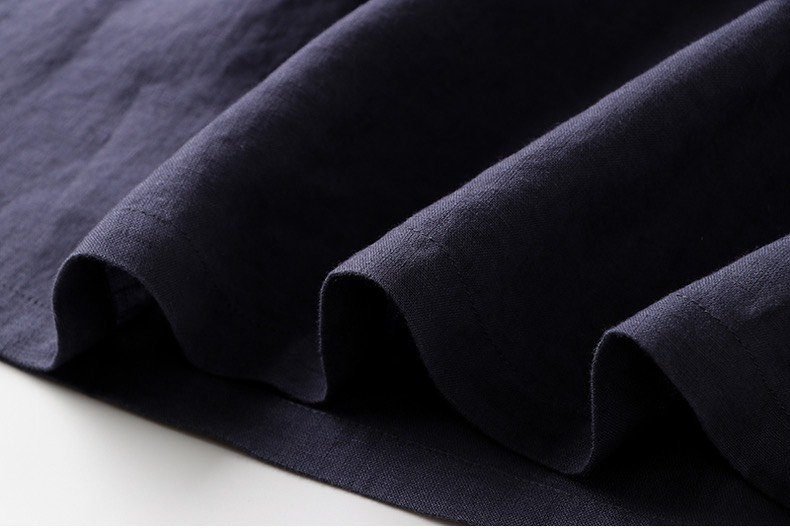 Đầm linen nữ suông trơn basic đơn giản phối cổ Đức nhiều màu cho các nàng lựa chọn da215