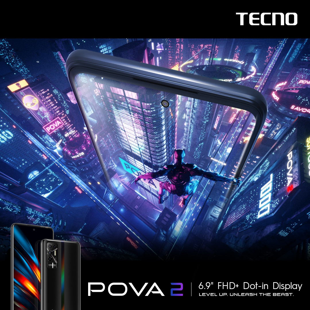 Tecno Pova 2 4GB l 64GB - Điện Thoại Thông Minh Chiến Game Cực Đỉnh - Hàng Chính Hãng