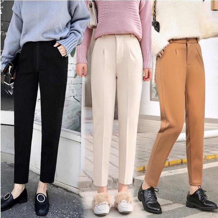 Quần baggy lưng chun sau, kiểu dáng đứng, chất vải tuyết mưa mềm mịn