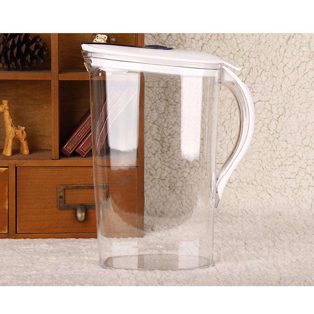 Plastic Jug Pitcher with Lid Water Jug for Cold Water Beverage Juice 2.1L