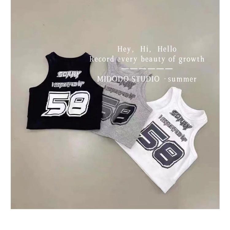 (8-36kg) Set áo croptop chân váy đen TB64 TN65
