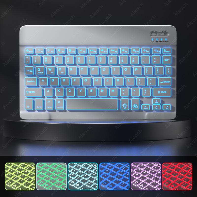 Dành Cho iPad Bàn Phím Có Đèn Nền Bàn Phím Không Dây Bluetooth-Tương Thích Cho Samsung Xiaomi Huawei Apple Điện Thoại Laptop Bàn Phím Máy Tính Bảng