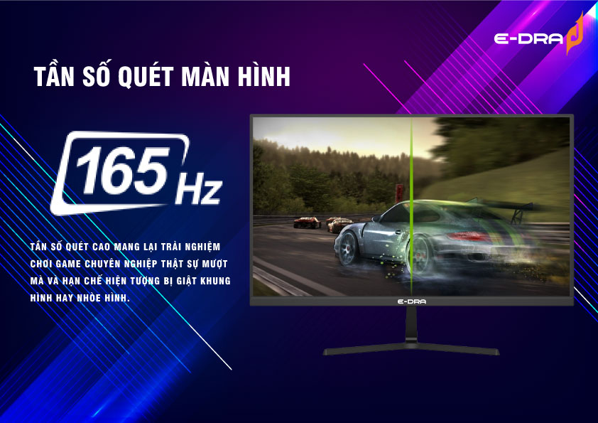 Màn hình máy tính gaming E-Dra EGM27F2 27 inch FullHD 165hz - Hàng chính hãng