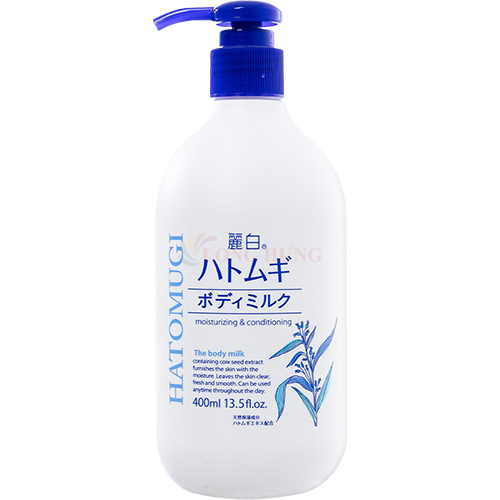 Sữa dưỡng thể ban đêm Ý Dĩ Kumano Hatomugi Reihaku Body Milk cấp ẩm và làm sáng da (400ml) - Hàng chính hãng