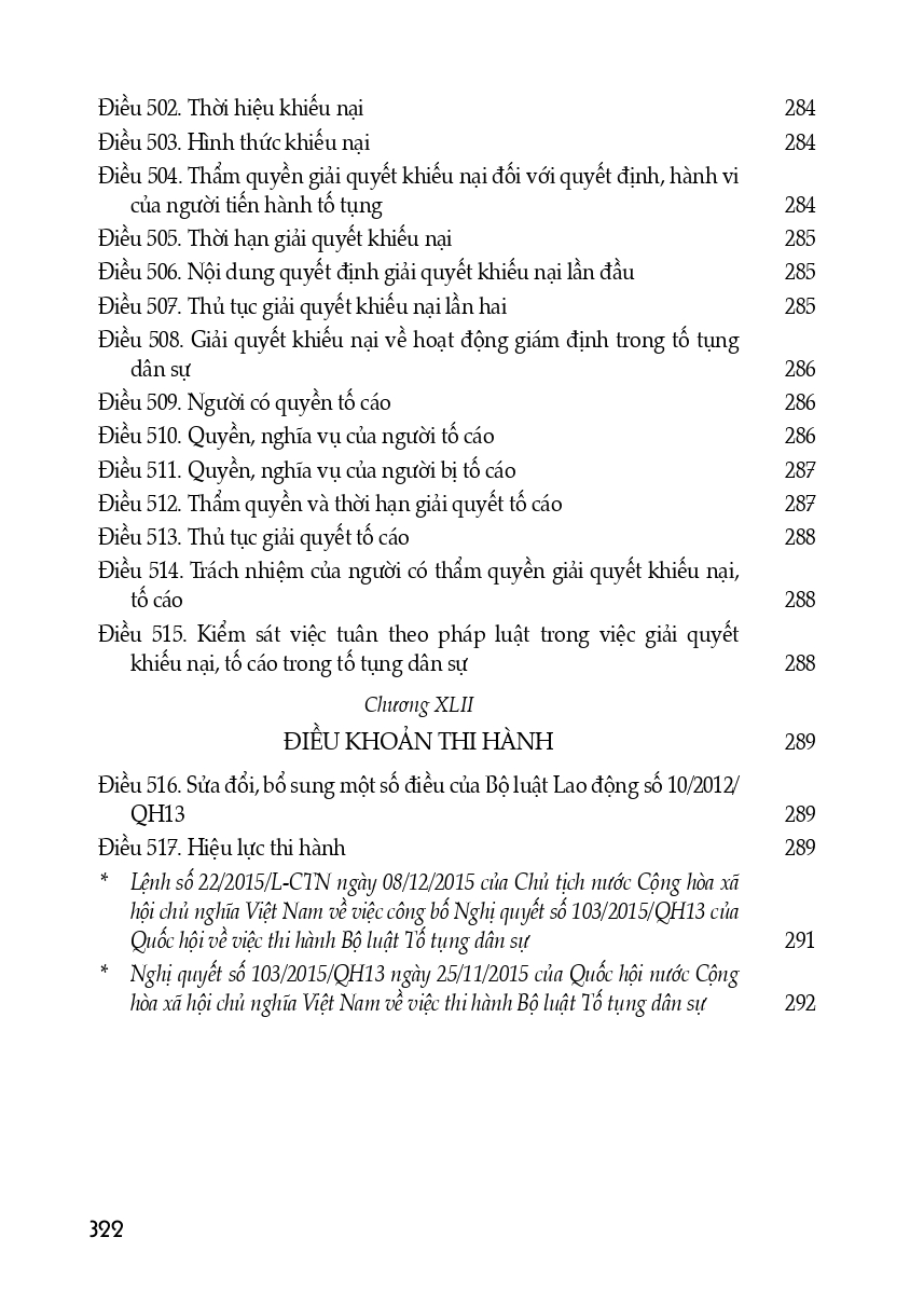 Bộ Luật Tố Tụng Dân Sự (Hiện Hành) (Sửa Đổi, Bổ Sung Năm 2019, 2020, 2022)