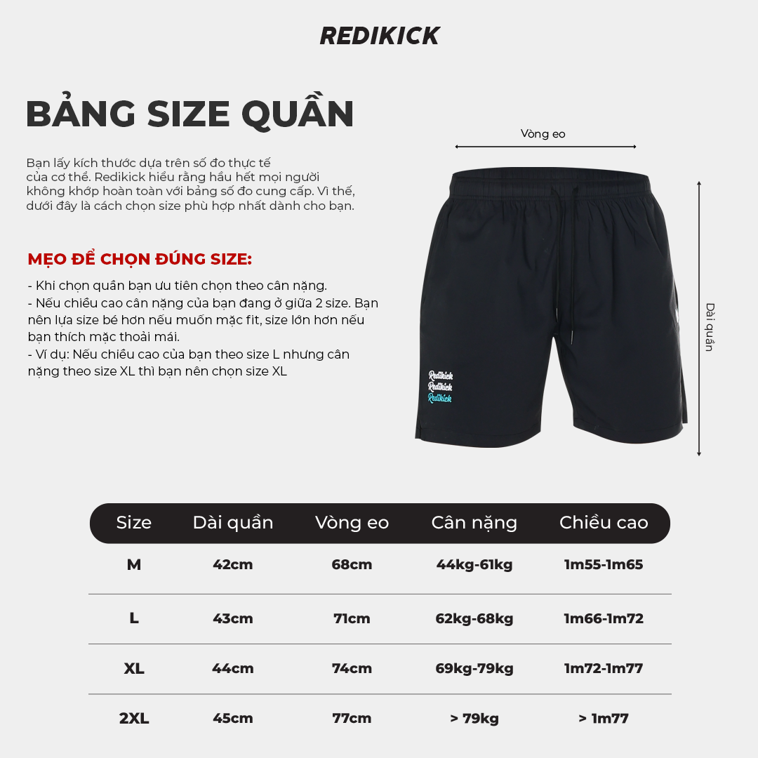 Quần short đùi thể thao Redikick Versatile Shorts Q23021 Nhanh khô thoáng mát Tập Gym chơi Bóng Rổ Tennis Chạy Bộ
