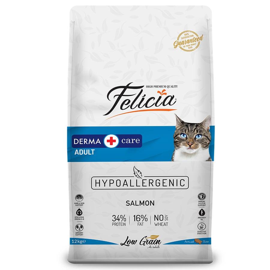 Thức Ăn Hỗ Trợ Lông Và Da Cho Mèo Trưởng Thành Felicia Derma Adult Cat Salmon - Xuất Xứ Thổ Nhĩ Kỳ