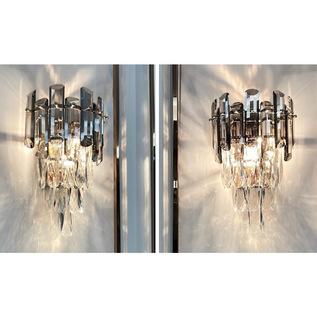 Đèn tường pha lê cao cấp trang trí nội thất hiện đại, sang trọng - kèm bóng LED chuyên dụng.