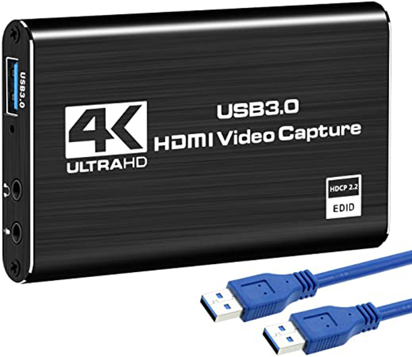 Video Capture Card 4K HDMI USB 3.0 Vinetteam Full HD 1080p 60fps Video Capture Game Livestream Dành Cho PS4, Nintendo, Xbox, Camcorder - Hàng Chính Hãng