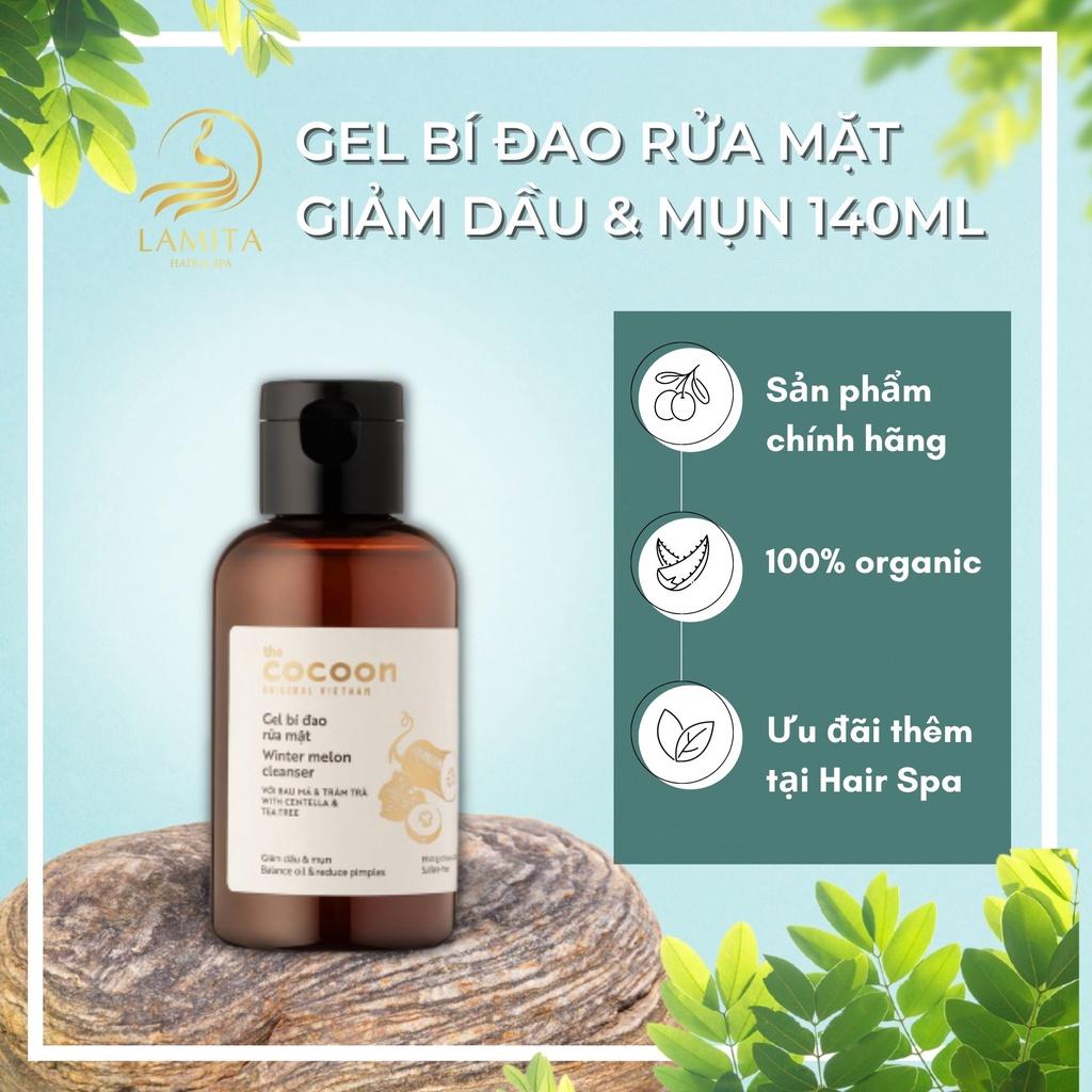 Gel bí đao rửa mặt Cocoon hỗ trợ giảm dầu và mụn 140ml Lamita Hair Spa - LS048 - The Cocoon Original Vietnam