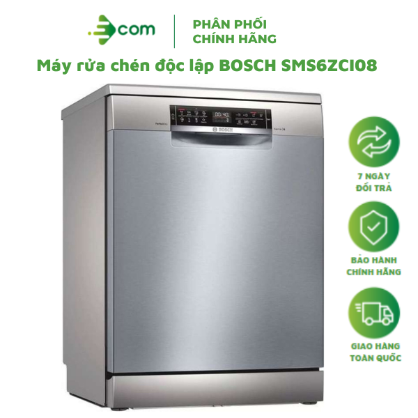 [FREESHIP HCM] Máy Rửa Chén Độc Lập Series 6 Bosch HMH.SMS6ZCI08E - Hàng Chính Hãng