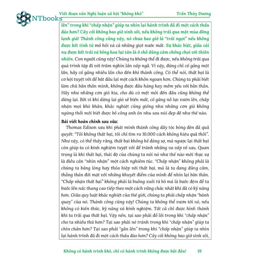 Sách - Viết đoạn văn nghị luận xã hội không khó