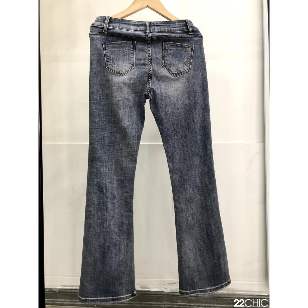 Quần jean ống loe cạp cao tôn dáng - 22CHIC