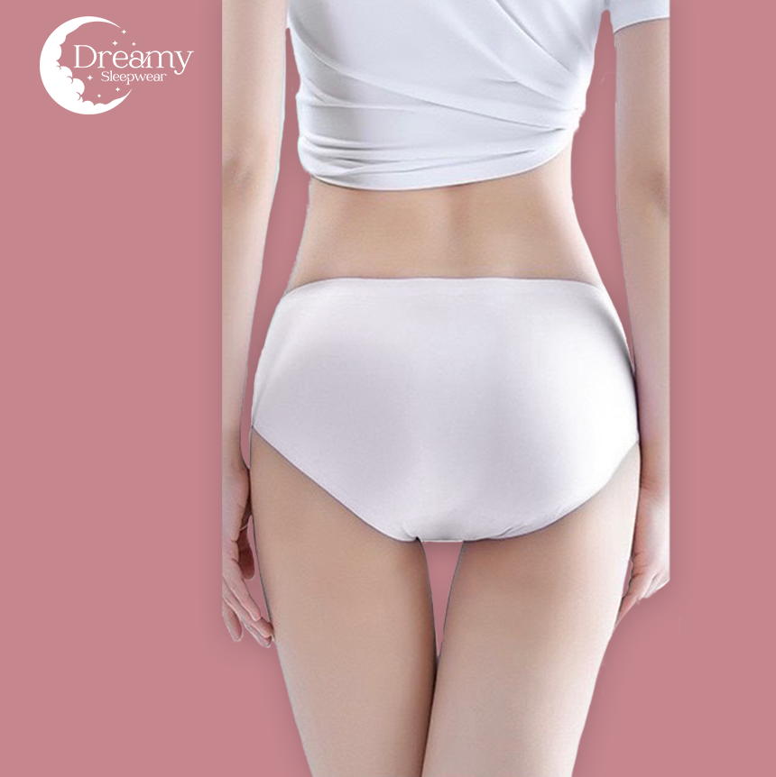 Combo 5 quần lót su nữ trơn không đường may thoáng mát mềm mịn Dreamy màu trắng - QS02-06