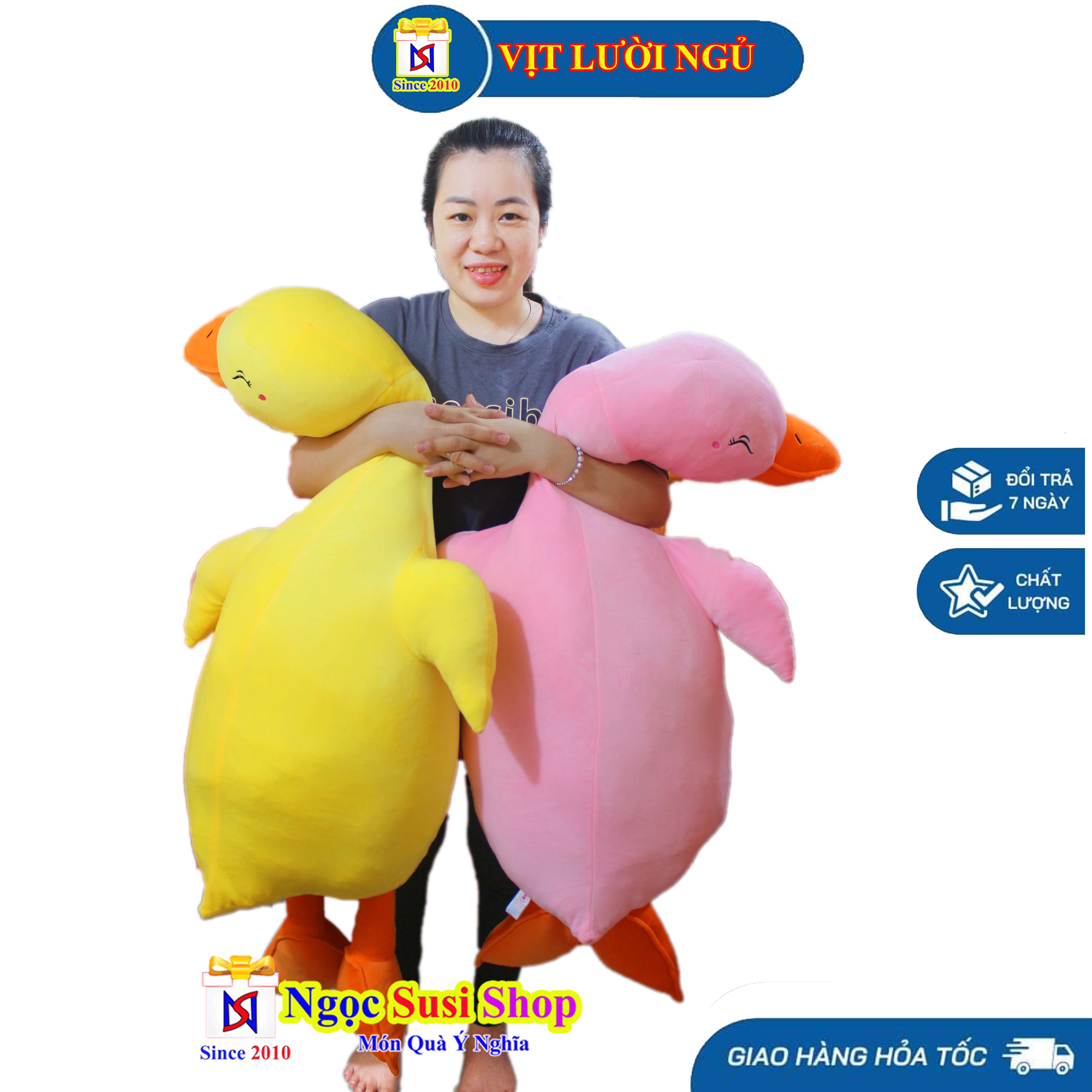 GỐI ÔM VỊT TIKTOK LƯỜI NGỦ KHỔNG LỒ - NGẪU NHIÊN MÀU