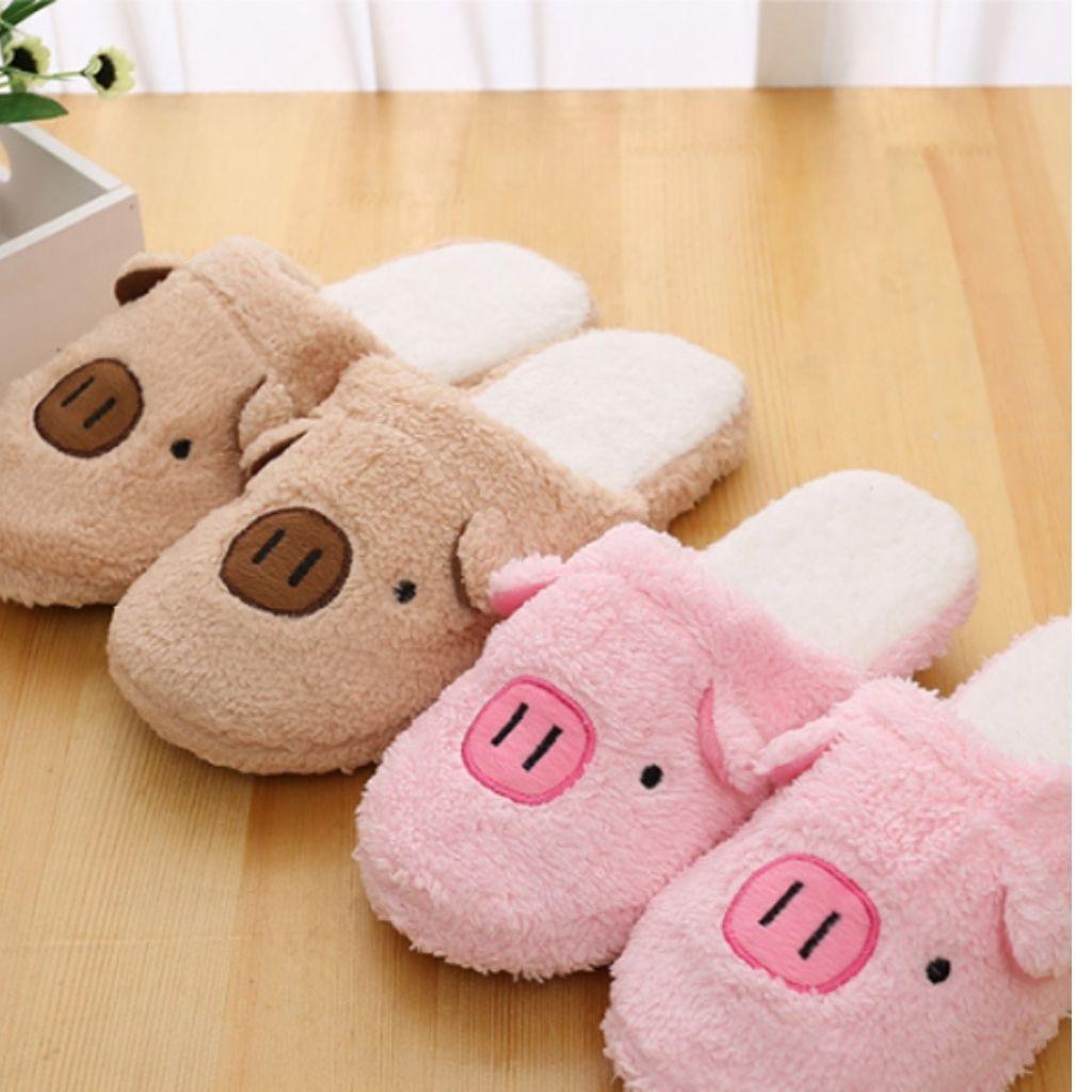 Dép bông heo cao cấp đi trong nhà tránh bụi bẩn, lạnh chân bông chú lợn