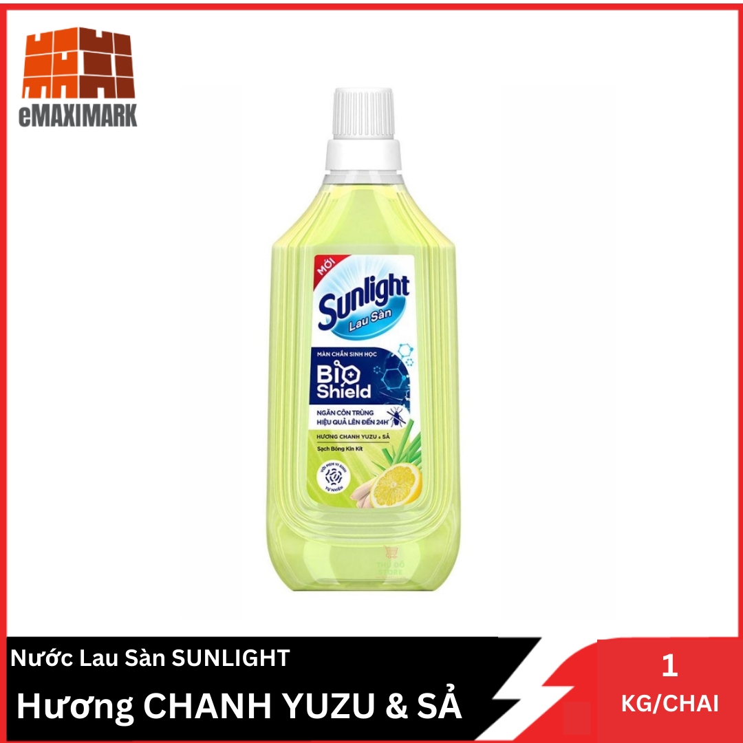 NƯỚC LAU SÀN SUNLIGHT HƯƠNG CHANH YUZU VÀ SẢ 1KG