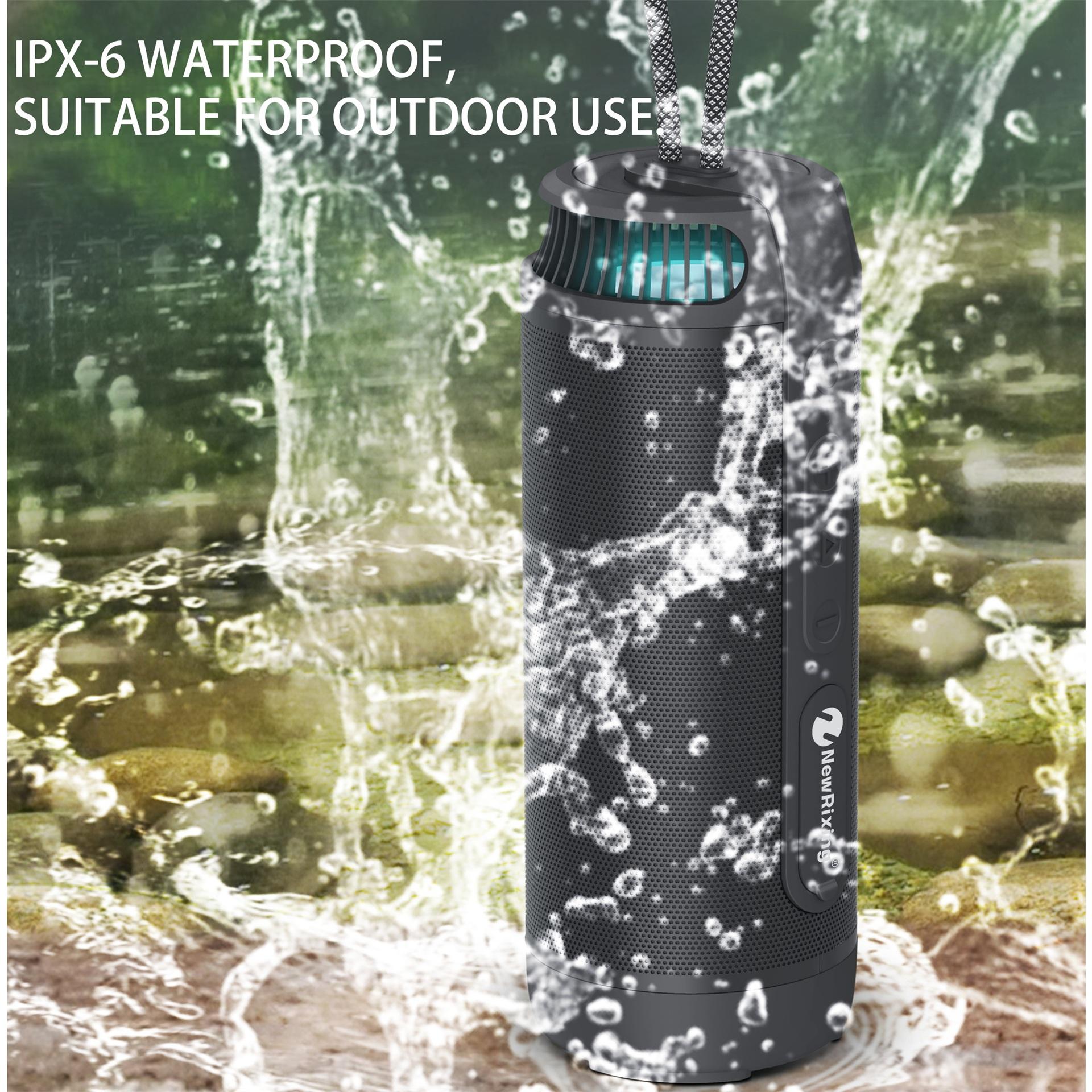 Loa không dây mini di động loa loa siêu trầm IPX6 không thấm nước mạnh hơn bass bass mini âm thanh hỗ trợ FM TF USB cho ngoài trời Color: 9015-Green