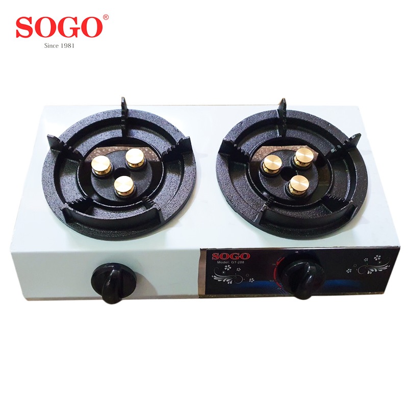 Bếp khè gas 2 lò bán công nghiệp Sogo GT-208S2-3DD - Hàng chính hãng