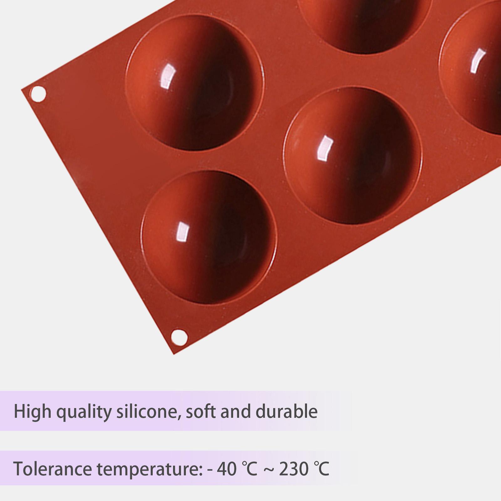 Khuôn nướng bánh hình tròn 5 lỗ bằng silicon chống dính không độc hại