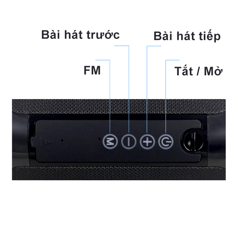 Loa loa không dây ngoài trời Bluetooth di động chống nước 5W - Hàng Chính Hãng PKCB