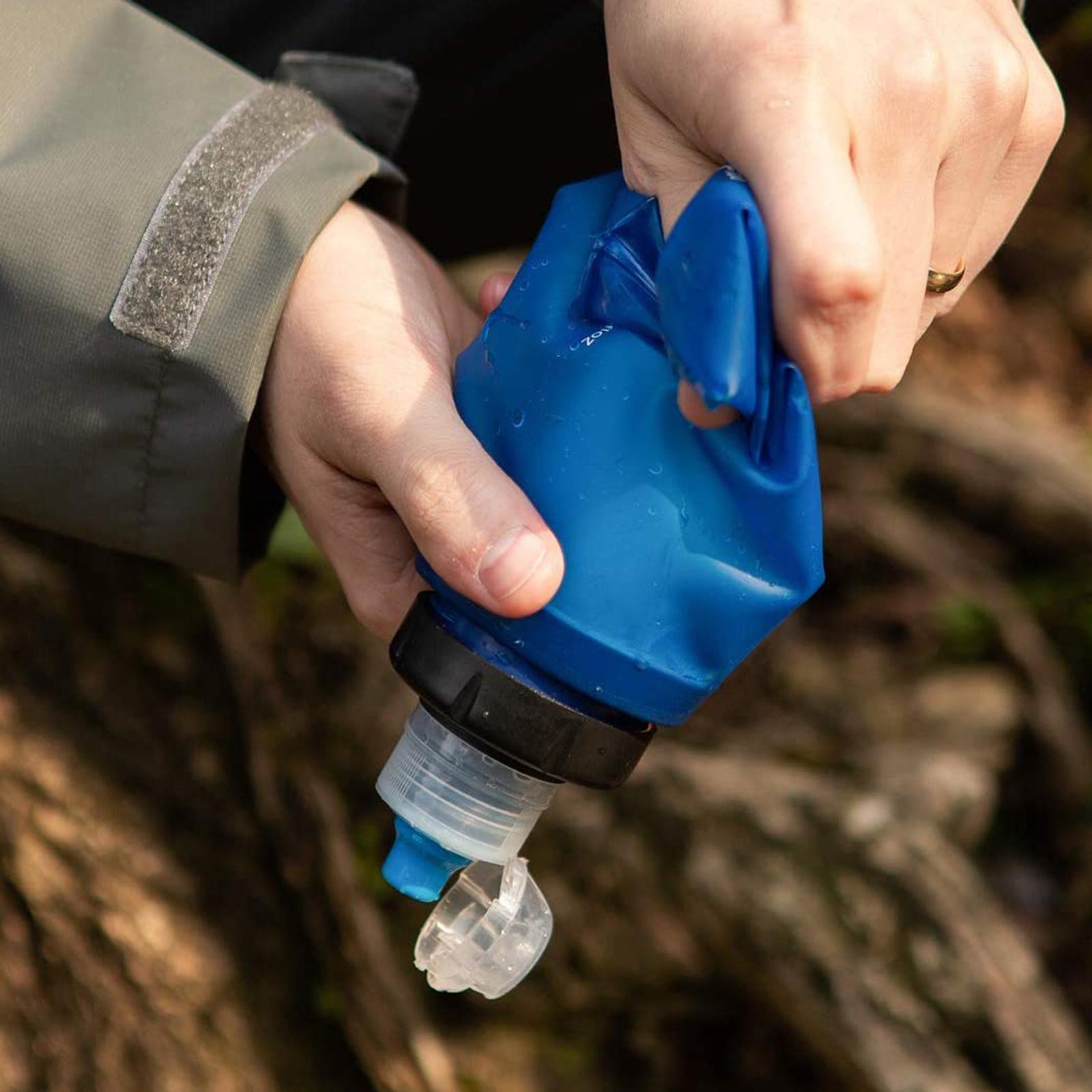 Outdoor Survival Water Bottle with Filter, Compact Water Purifier Bag Filtration System Preparedness