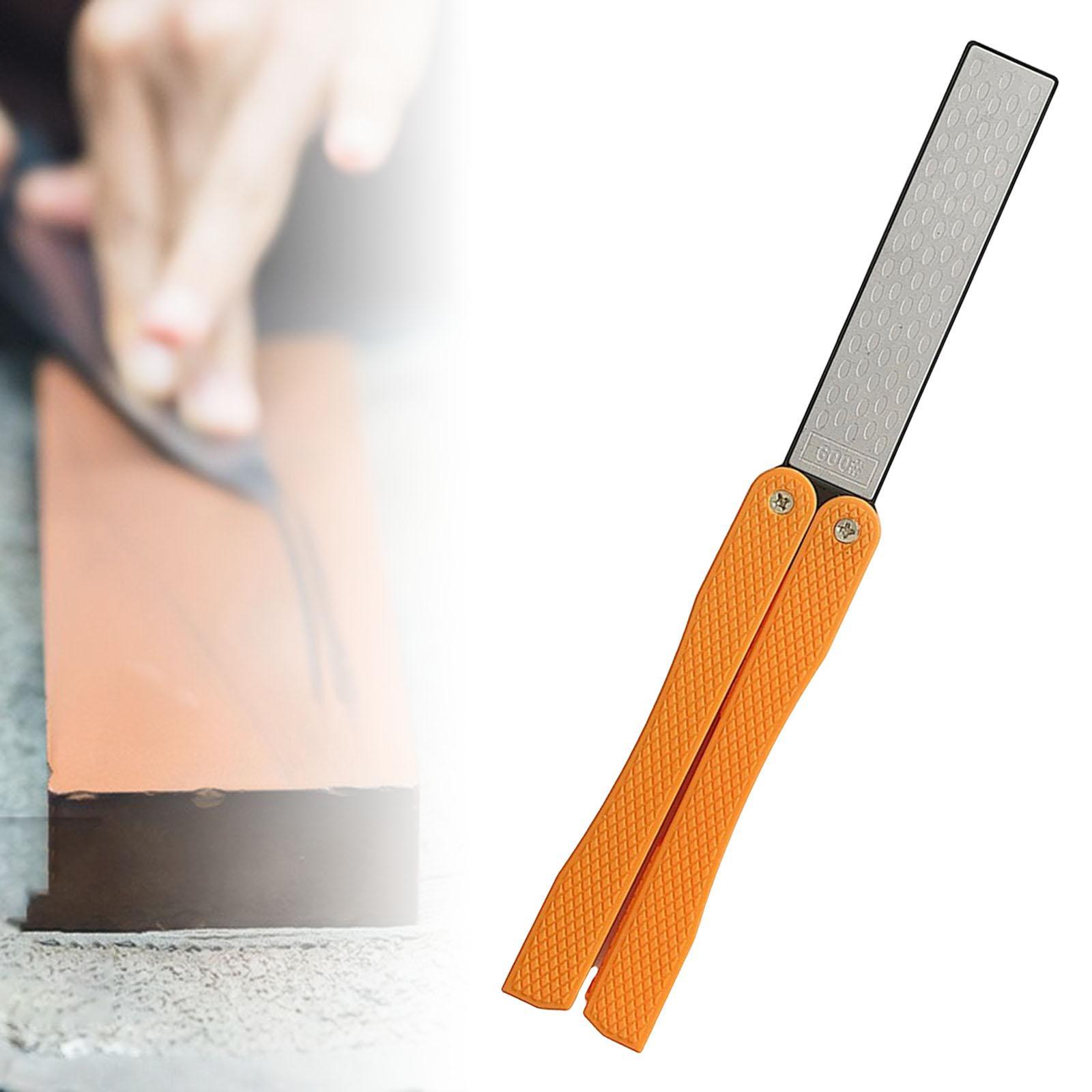 Portable Double Sided Diamond Knife Sharpener for Home Outdoor Camping Kitchen Tools