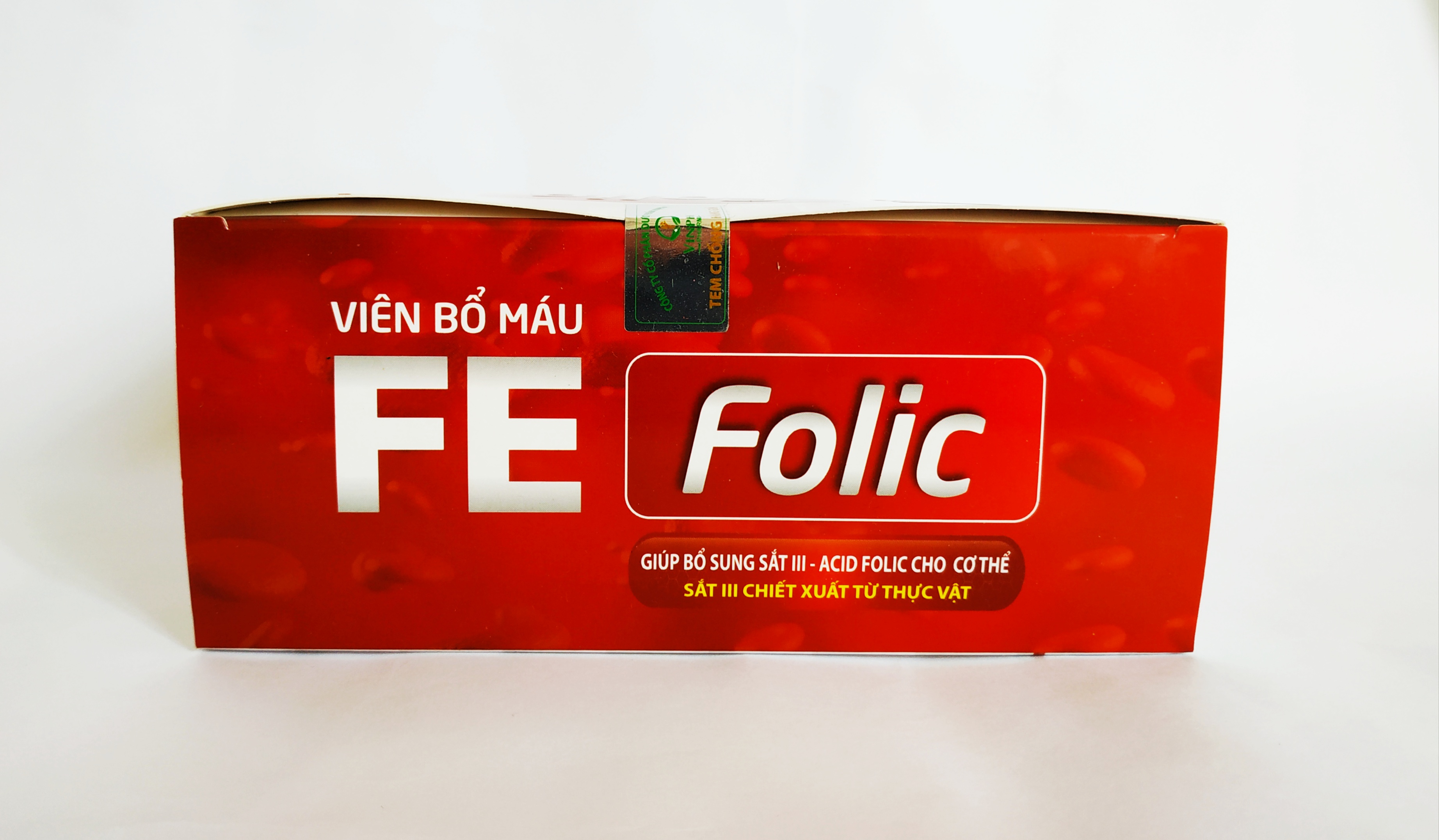 VIÊN BỔ MÁU FE FOLIC – BỔ SUNG SẮT III – ACID FOLIC – KHÔNG NÓNG, KHÔNG TÁO BÓN – BỔ SUNG SẮT CHO NGƯỜI THIẾU MÁU – ĐAU ĐẦU – HOA MẮT CHÓNG MẶT – PHỤ NỮ CÓ THAI VÀ CHO CON BÚ – HỘP 100 VIÊN