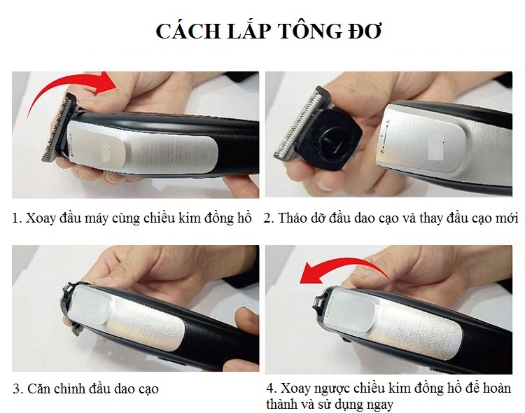 Bộ tông đơ tạo kiểu tóc mini cầm tay đa năng cao cấp TS-90127 (HOẠT ĐỘNG ÊM ÁI, DAO CẮT SẮC BÉ, NHANH NHẠT) - (Tặng quạt nhựa cắm cổng USB-giao màu ngẫu nhiên)