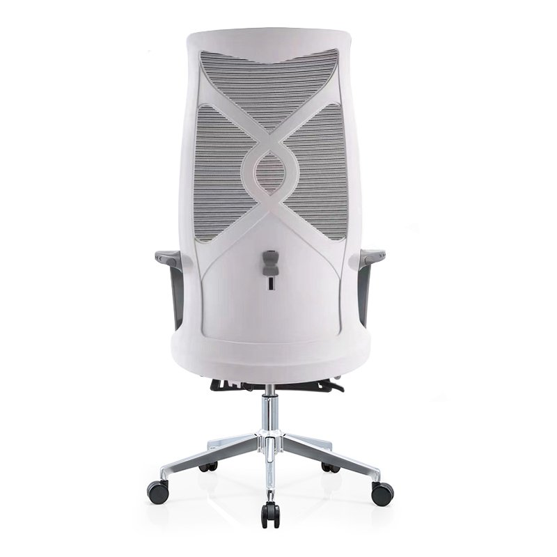 Ghế xoay lưng lưới làm việc Office Chair - Dòng ghế Ergonomics / Công thái học CR4315-M khung nhựa trắng lưng lưới thông khí thoáng mát có gác chân nghỉ trưa