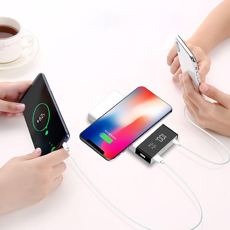 Pin 6x 18650 DIY QI không dây Sạc QC3.0 USB Type C PD Fast Charge Bank Box hộp cho máy tính bảng điện thoại di động