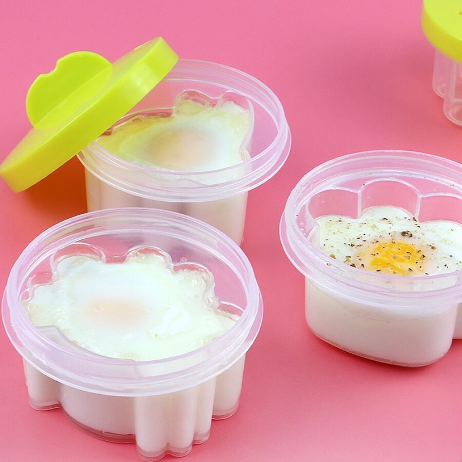 Bộ 4 khuôn hấp trứng, khuôn làm bánh, pudding, đậu hũ cho bé KÈM chổi quét dầu ( Mẫu khuôn ngẫu nhiên ) Tặng 01 thìa ăn ngẫu nhiên