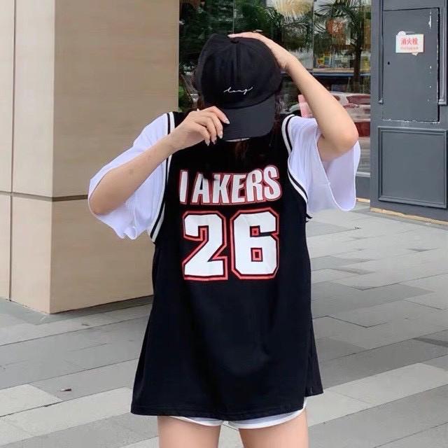 Áo thun bóng rổ tay lỡ/ Áo unisex form rộng bóng rổ