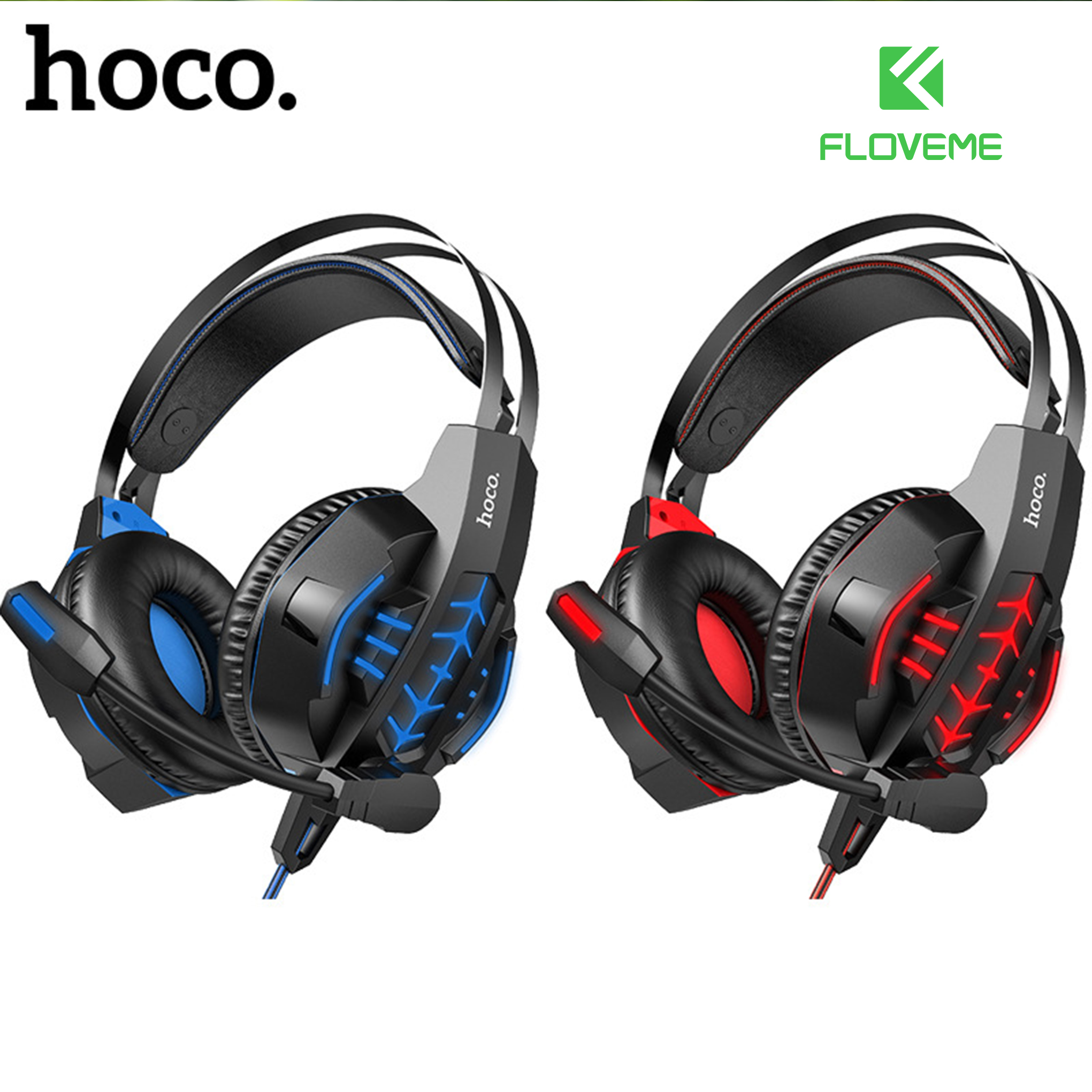 Tai nghe chụp đầu GAMING HOCO W102 - jack 3.5 Có Micro, Dây Chống Đứt, Dùng Được Cho Máy Tính Và Điện Thoại Đẹp Hay Bền - Hàng Chính Hãng