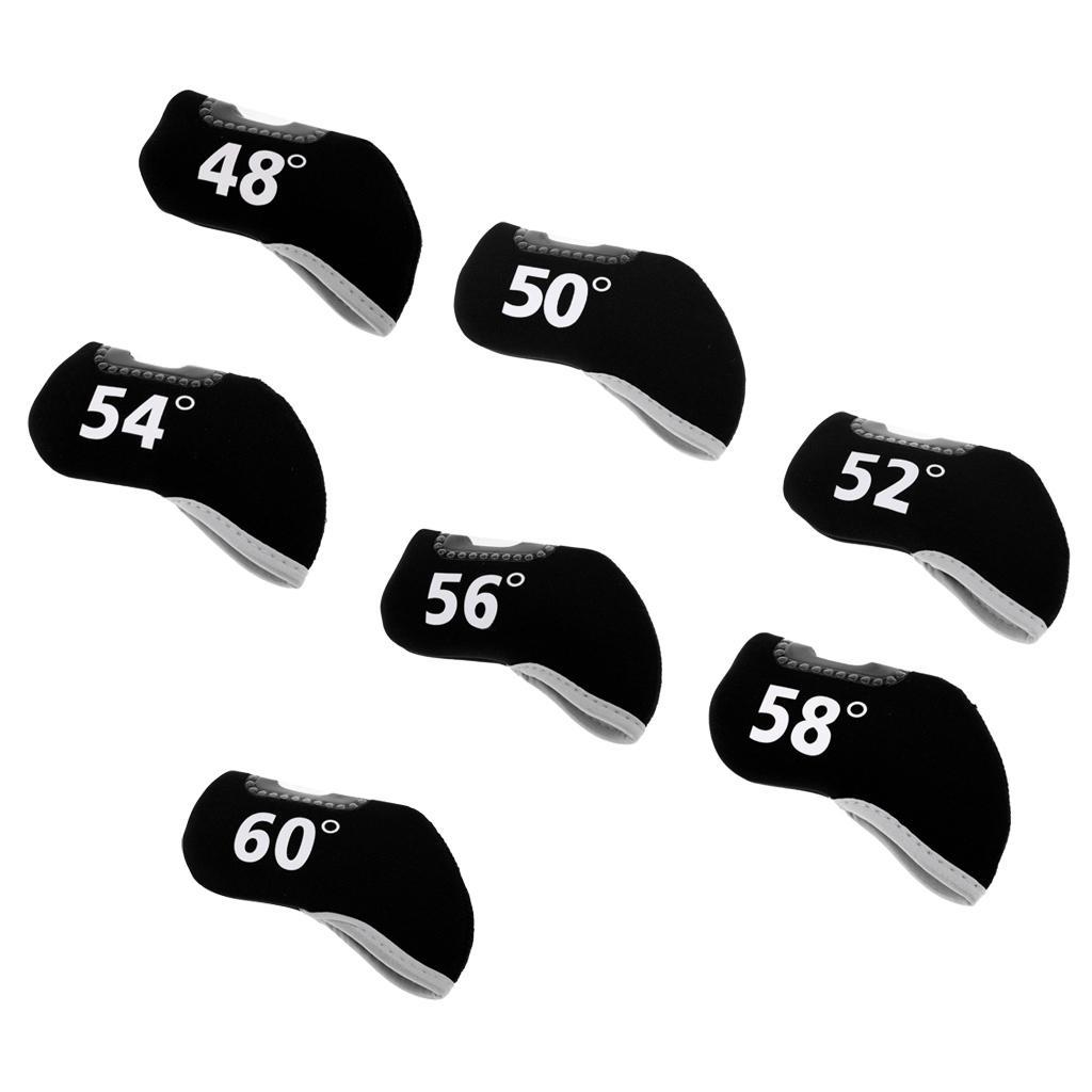 2-5pack Golf Club Iron Putter Headcover Head Cover Protector 48 Degree Black