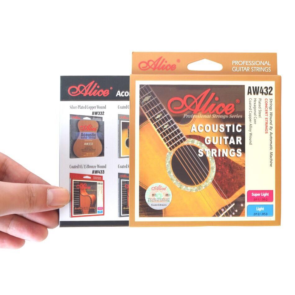 Bộ 6 dây đàn guitar acoustic Alice AW432 Bronze 85/15