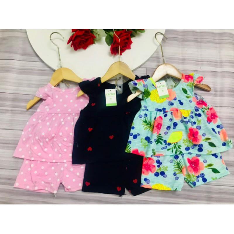 Sét 5 bộ babydol mặc hè cho bé gái 6-16kg