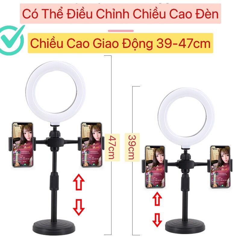 Đèn Livestream Để Bàn 2 Kẹp siêu bền hỗ trợ ánh sáng quay video, tiktok,livestream