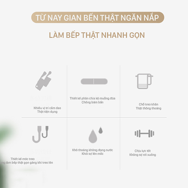 Kệ Đựng Dao Dán Tường Đa Năng, Kệ Cài Dao Kéo, Kệ Để Dao Có Móc Treo, Ngăn Để Muỗng &amp; Đũa - Giá Dắt Dao Kéo Dán Tường Có Móc Treo Đồ Dùng Nhà bếp - Giao Màu Ngẫu Nhiên [HÀNG CHÍNH HÃNG