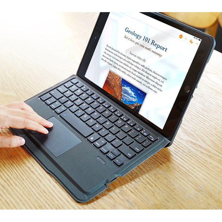 Bao da iPad Pro 10.5 kèm bàn phím bluetooth có bàn di chuột Magic Keyboard TouchPad chính hãng Ducis