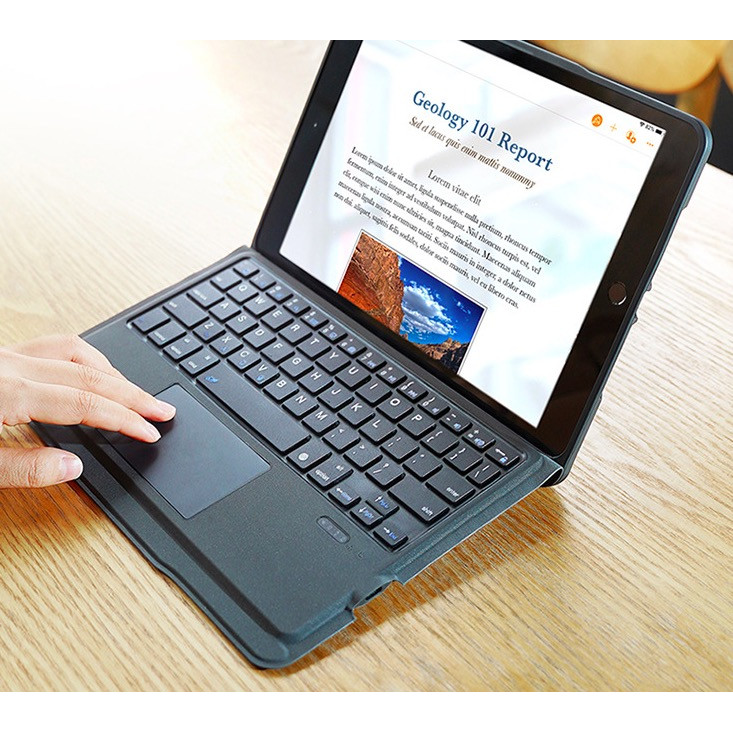 Bao da iPad 10.2 inch kèm bàn phím bluetooth có bàn di chuột Magic Keyboard TouchPad chính hãng Ducis