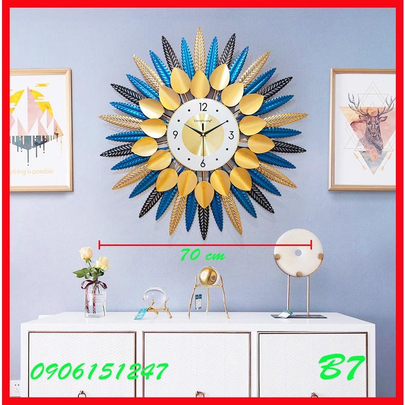Đồng hồ treo tường trang trí decor B7 kích thước 70 x 70 cm