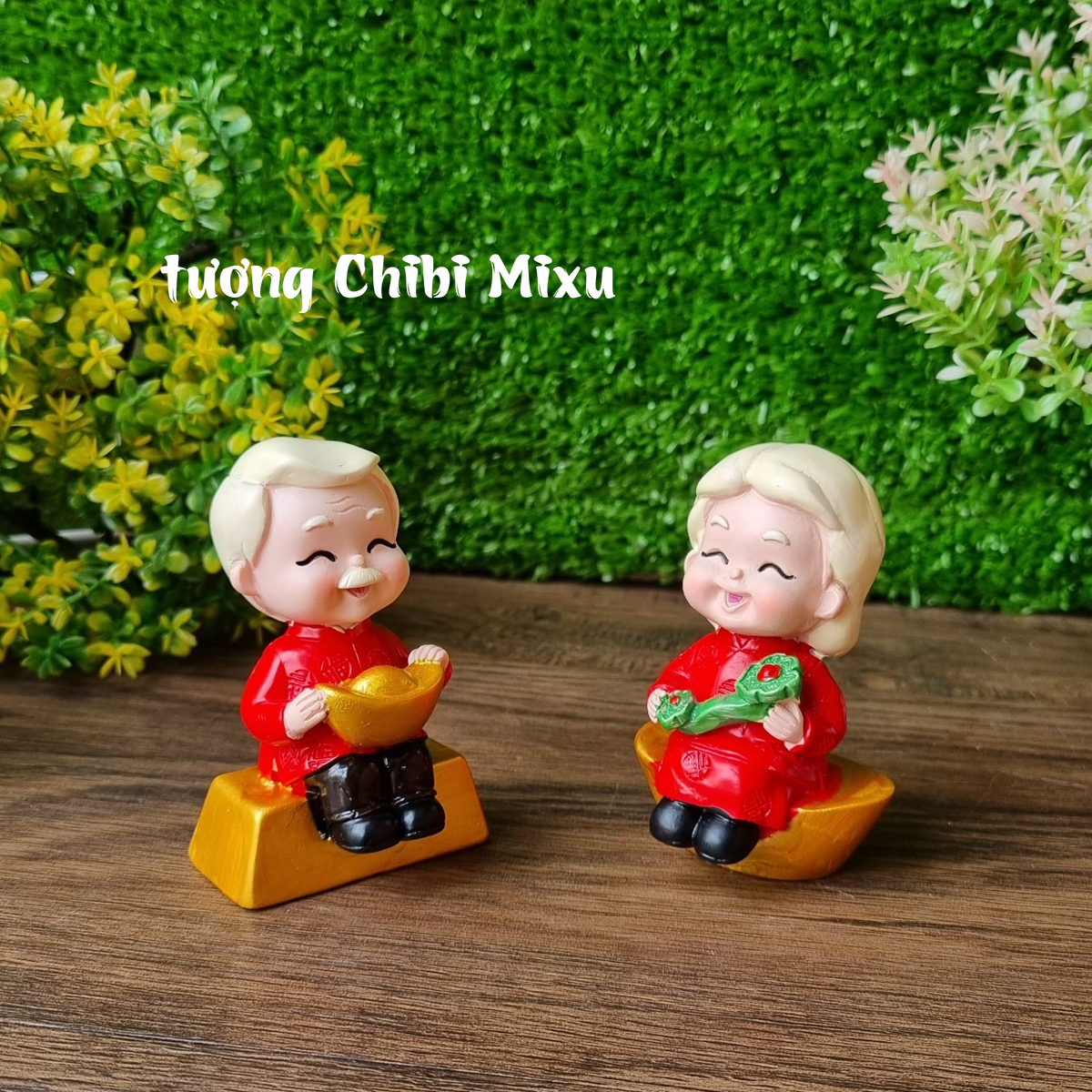 Bộ 02 tượng Ông Bà - Bách Niên Giai Lão